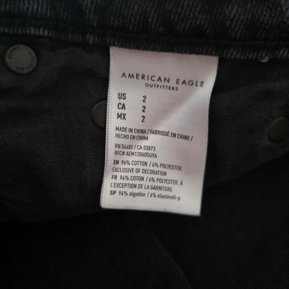 American Eagle Outfitters Black Jean Skirt Women's Size 2 - Picture 5 of 7